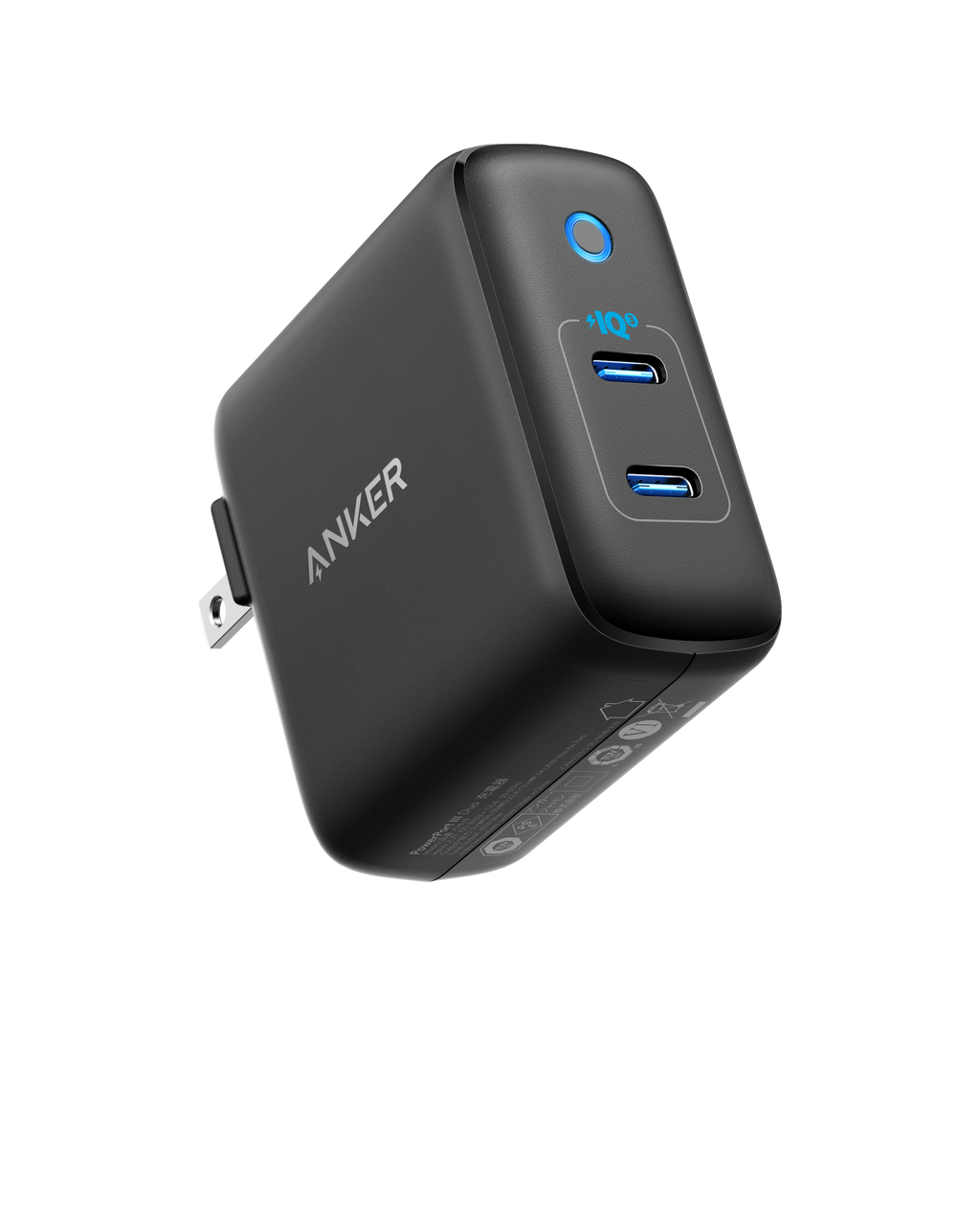 Anker black dual USB-C charger with IQ3 for power delivery